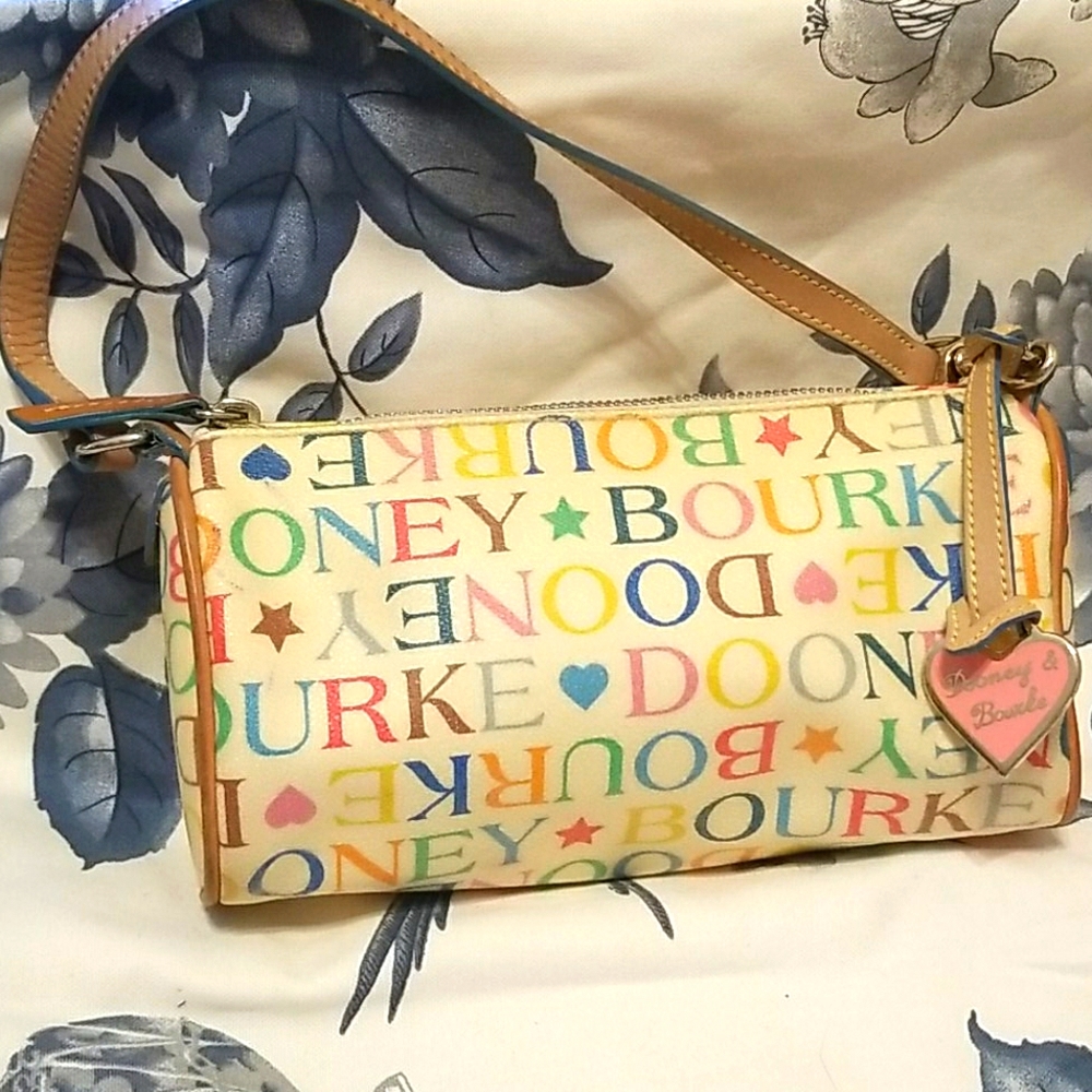 Vintage Dooney & Bourke Rainbow Mini Barrel Bag